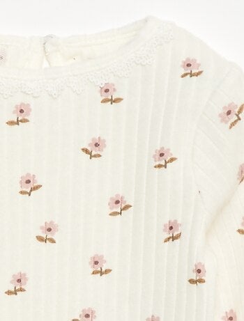 T-shirt en maille côtelée