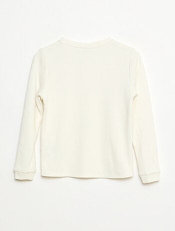 T-shirt en maille doudou avec poche poitrine