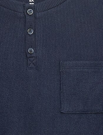 T-shirt en maille doudou avec poche poitrine