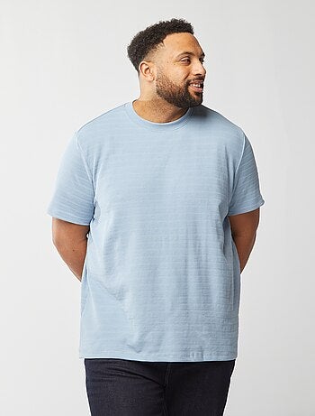 T-shirt en maille fantaisie avec manches courtes