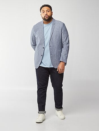 T-shirt en maille fantaisie avec manches courtes