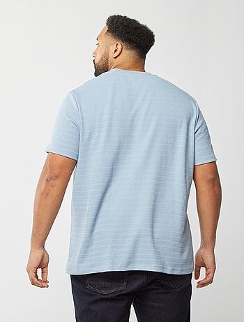 T-shirt en maille fantaisie avec manches courtes