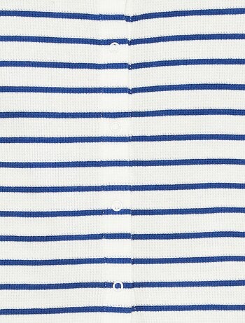 T-shirt en maille gaufrée avec imprimé