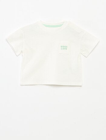 T-shirt en maille gaufrée