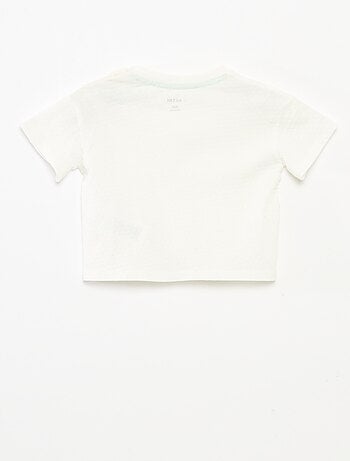 T-shirt en maille gaufrée