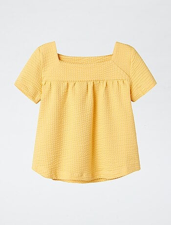 T-shirt en maille gaufrée 'Guppy'