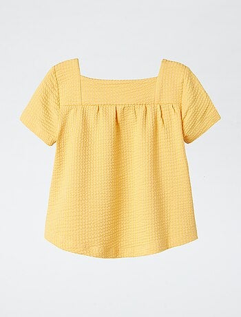 T-shirt en maille gaufrée 'Guppy'