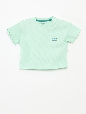 T-shirt en maille gaufrée