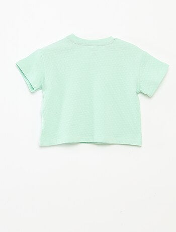 T-shirt en maille gaufrée