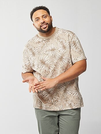 T-shirt en maille jersey imprimé avec manches courtes