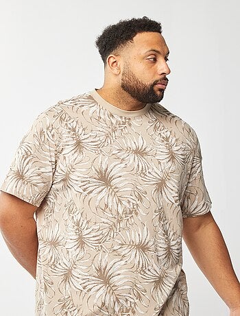 T-shirt en maille jersey imprimé avec manches courtes