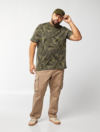 T-shirt en maille jersey imprimé avec manches courtes