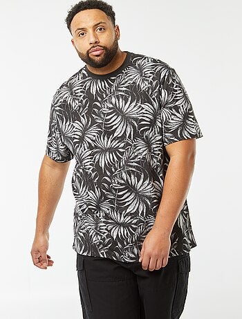 T-shirt en maille jersey imprimé avec manches courtes