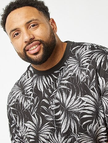 T-shirt en maille jersey imprimé avec manches courtes