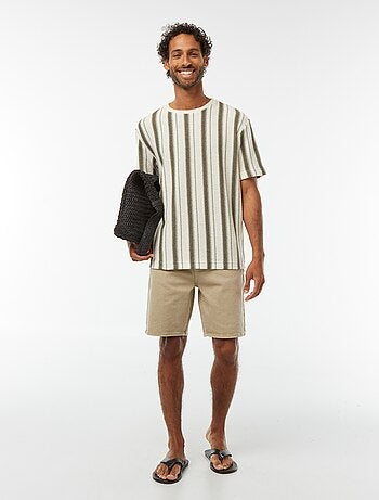 T-shirt en maille tricot à manches courtes