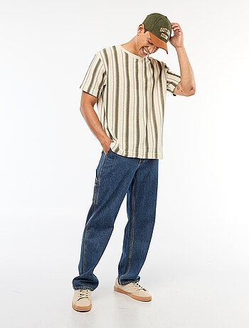 T-shirt en maille tricot à manches courtes