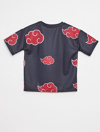 T-shirt en mesh imprimé 'Naruto'