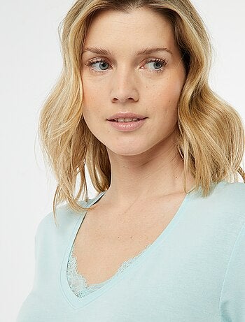 T-shirt fluide col V