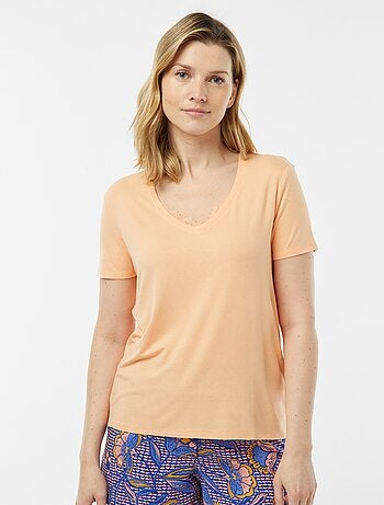 T-shirt fluide col V