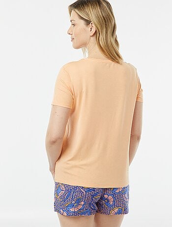T-shirt fluide col V