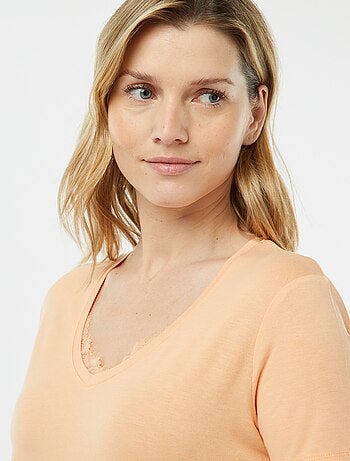 T-shirt fluide col V