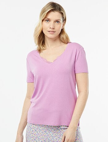 T-shirt fluide col V