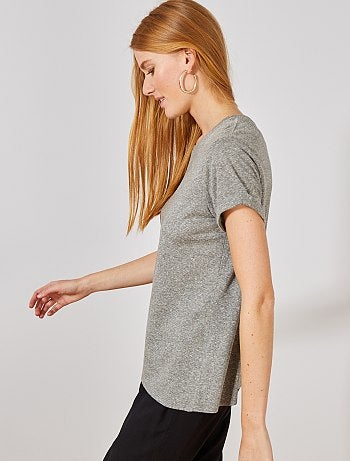 Femme du 34 au 48 - T-shirt fluide 'éco-conception' - Kiabi