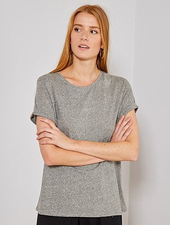 Femme du 34 au 48 - T-shirt fluide 'éco-conception' - Kiabi