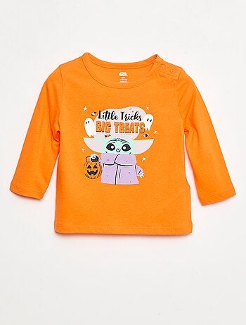 T-shirt Halloween 'Star wars' 'Grogu' en coton