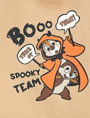 T-shirt Halloween 'Tic et tac' en coton