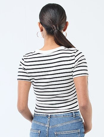 T-shirt imprimé à manches courtes à motif