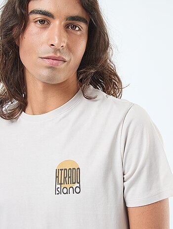 T-shirt imprimé à manches courtes et col rond