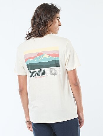 T-shirt imprimé à manches courtes et col rond