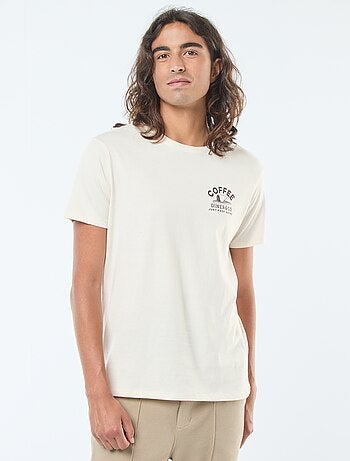 T-shirt imprimé à manches courtes et col rond