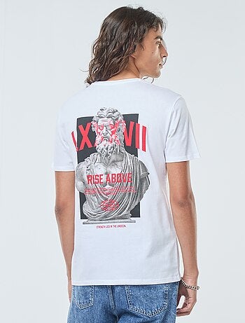T-shirt imprimé à manches courtes et col rond