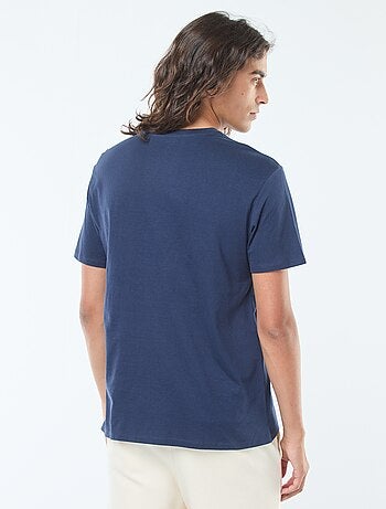 T-shirt imprimé à manches courtes et col rond