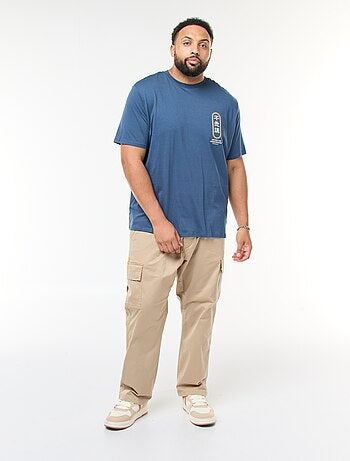 T-shirt imprimé à manches courtes et col rond