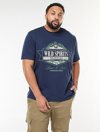 T-shirt imprimé à manches courtes et col rond