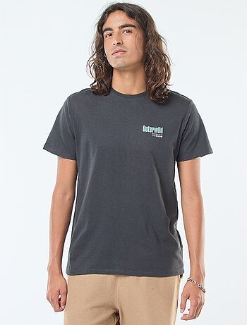 T-shirt imprimé à manches courtes et col rond