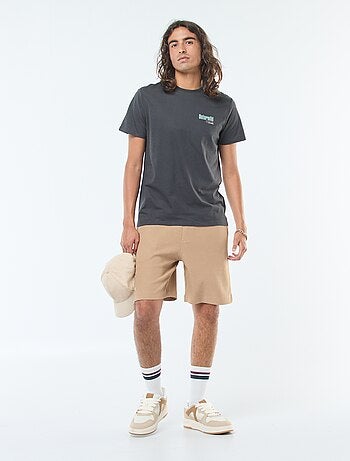 T-shirt imprimé à manches courtes et col rond