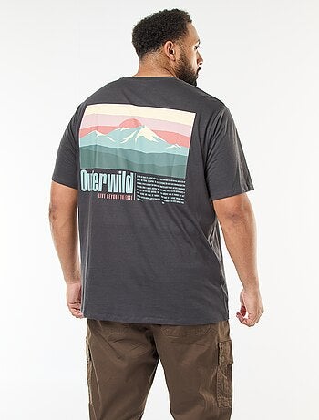 T-shirt imprimé à manches courtes et col rond