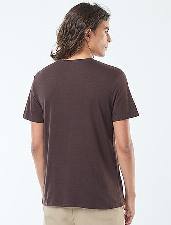 T-shirt imprimé à manches courtes et col rond