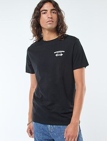 T-shirt imprimé à manches courtes et col rond