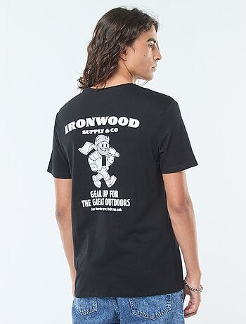 T-shirt imprimé à manches courtes et col rond