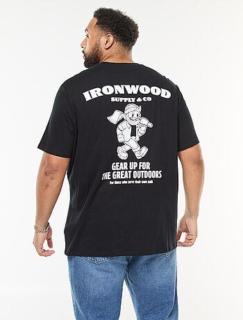 T-shirt imprimé à manches courtes et col rond