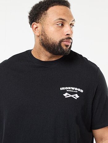 T-shirt imprimé à manches courtes et col rond