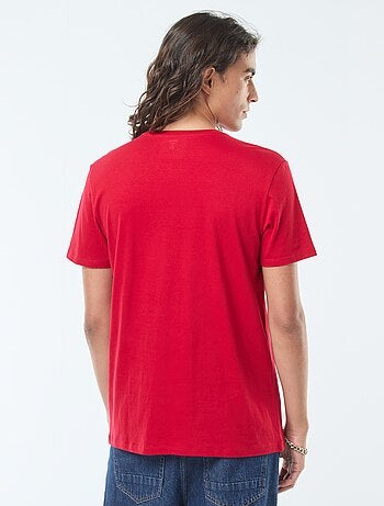 T-shirt imprimé à manches courtes et col rond