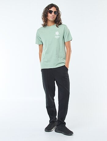 T-shirt imprimé à manches courtes et col rond