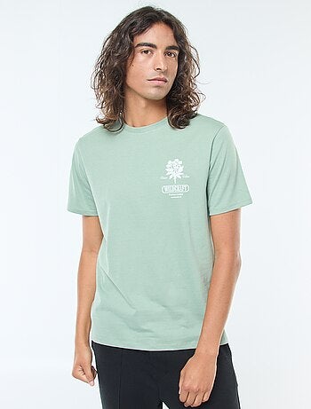 T-shirt imprimé à manches courtes et col rond