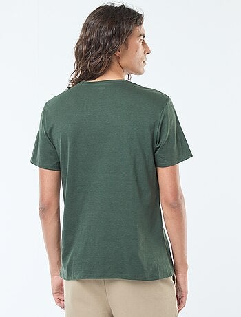 T-shirt imprimé à manches courtes et col rond
